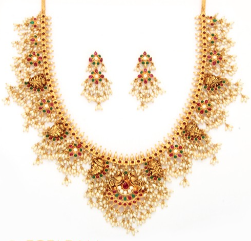 Latest 22k Gold Guttapusalu Haram Designs with Price | BISGold.com