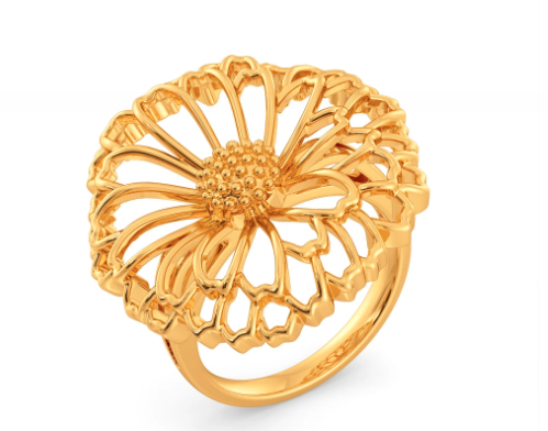 Senco Gold & Diamonds Aesthetic Hexagon Gold Umbrella Ring : Amazon.in:  Jewellery